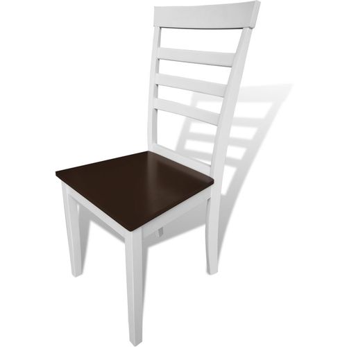 7-dijelni blagovaonski set s produžetkom za stol smeđe-bijeli slika 27
