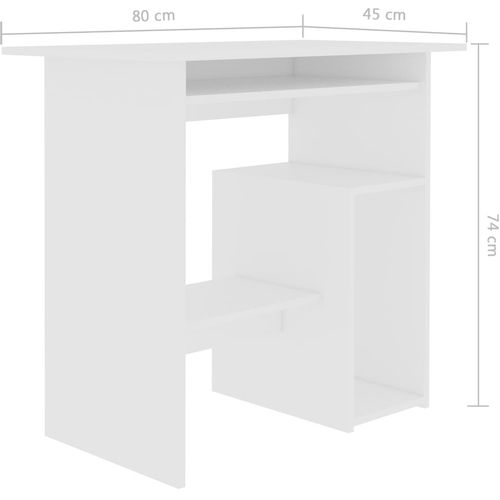 Radni stol bijeli 80 x 45 x 74 cm od iverice slika 7
