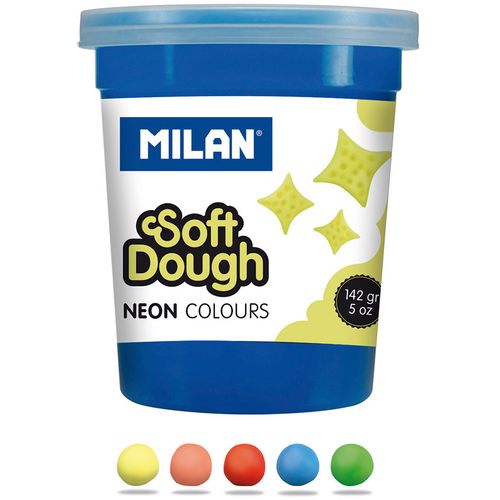 Plastelin MILAN Neon Soft Dough set 5 boja X 142g slika 3