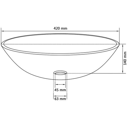 Umivaonik Kaljeno Staklo 42 cm Prozirni slika 14