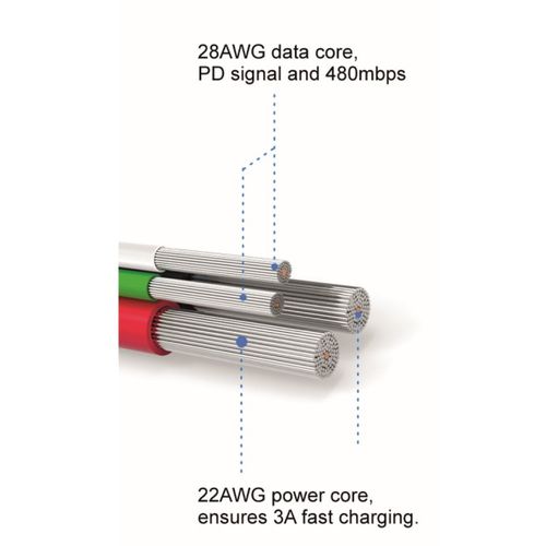 SWISSTEN kabel USB/Lightning, platneni, 3A, 2m, srebrni slika 5