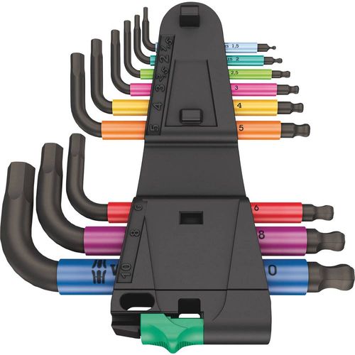 Wera 950/9 Hex-Plus Multicolour 2 unutarnji šesterokutni komplet kutnih odvijača 9-dijelni slika 2