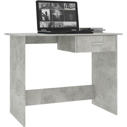 Radni stol siva boja betona 100 x 50 x 76 cm od iverice slika 16