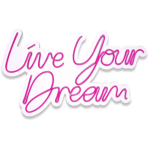 Wallity Ukrasna plastična LED rasvjeta, Live Your Dream - Pink slika 11