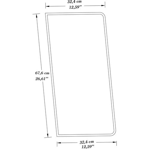 Forza Large - White White Decorative Chipboard Mirror slika 6