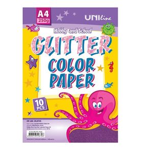 Octopus Papir gliter 250 g A4 UNL-0714 ljubičasti