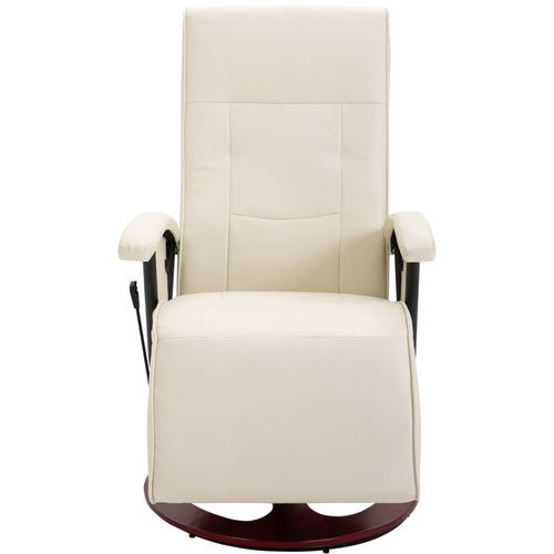 Masažna fotelja od umjetne kože bijela slika 27