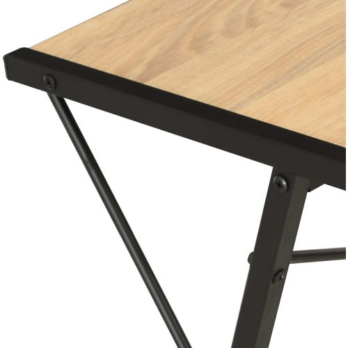 Radni stol s policom crni i boja hrasta 116 x 50 x 93 cm slika 20