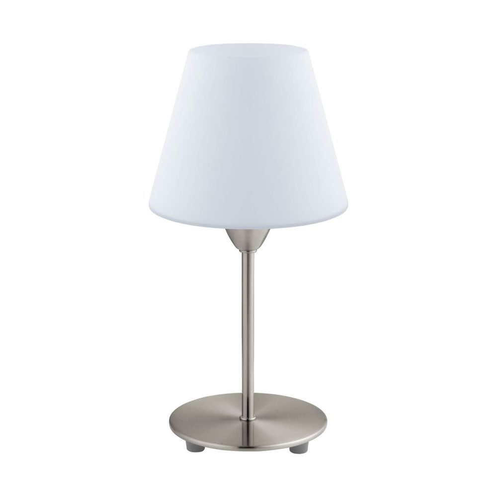 Eglo Damasco 1 Stolna Lampa - E14, Promjer 145 mm, Nikl-Mat/Bijela slika 1