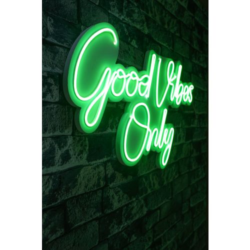 Wallity Ukrasna plastična LED rasvjeta, Good Vibes Only 2 - Green slika 1