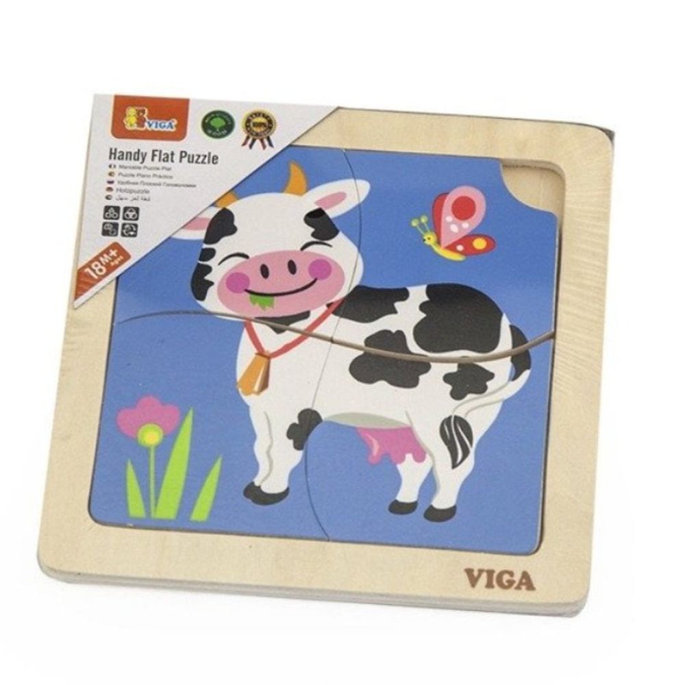 Viga Drvene puzzle kravica slika 1