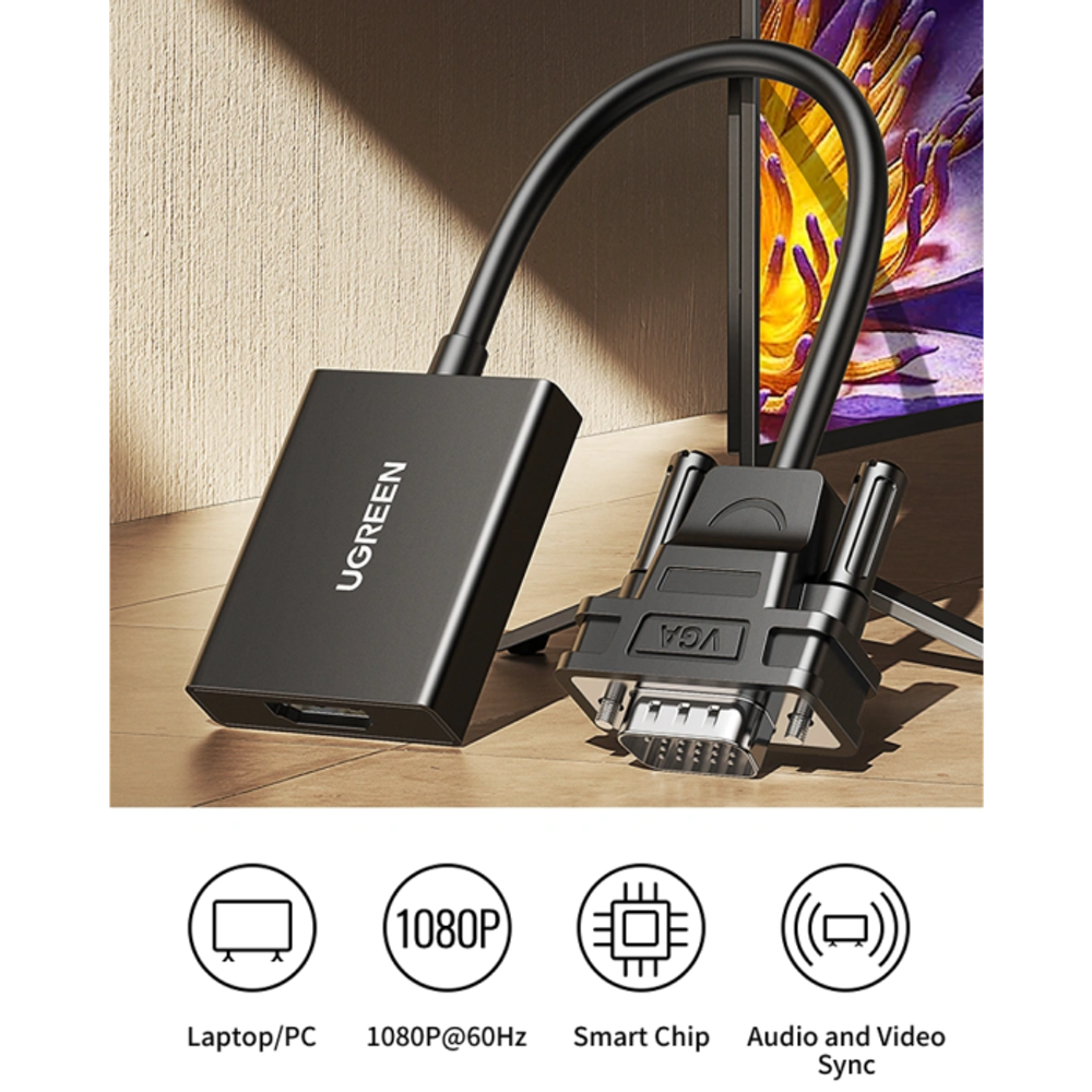 Ugreen CM513 VGA na HDMI adapter 1080P slika 3