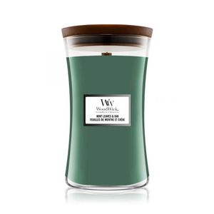 WOODWICK CLASSIC LARGE, svijeća mirisna Mint leaves & oak 