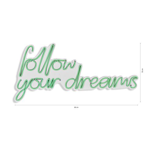 Wallity Follow Your Dreams - Zelena Dekorativna Plastična LED Rasveta slika 8