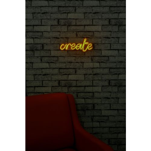 Wallity Ukrasna plastična LED rasvjeta, Create - Yellow slika 12