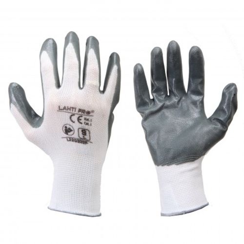 Lahti rukavice nitrilne sivo-bijele "10" l220310w slika 1