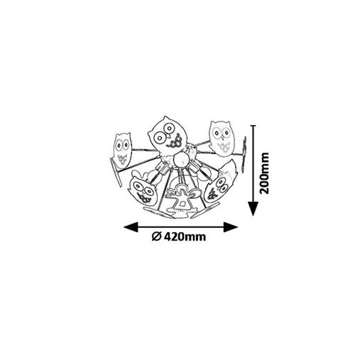 Rabalux Birdy plafonjera E14 3X MAX40W multicolor slika 2