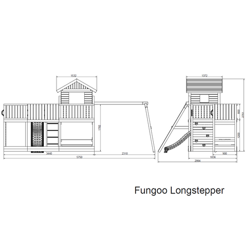 Fungoo set LONGSTEPPER - drveno dječje igralište slika 7