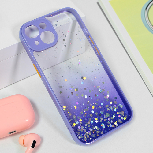 Maska Frame Glitter za iPhone 15 6.1 ljubicasta slika 1