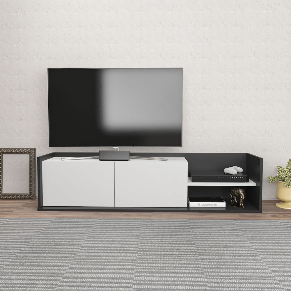 TV stalak Krog, boje antracit i bijela slika 1
