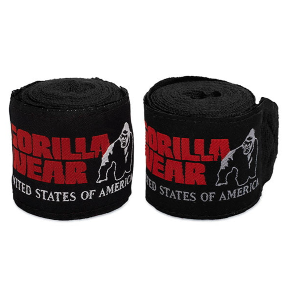 Gorilla Wear Bokserske bandaže - Black - 3m slika 1
