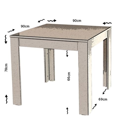 Single 90 - Caucasian, Oak Oak Dining Table slika 6