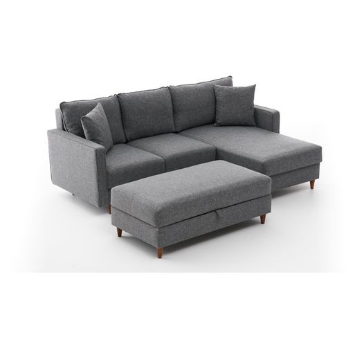 Atelier Del Sofa Kutna garnitura, Sivo, Eva Right - Grey slika 6