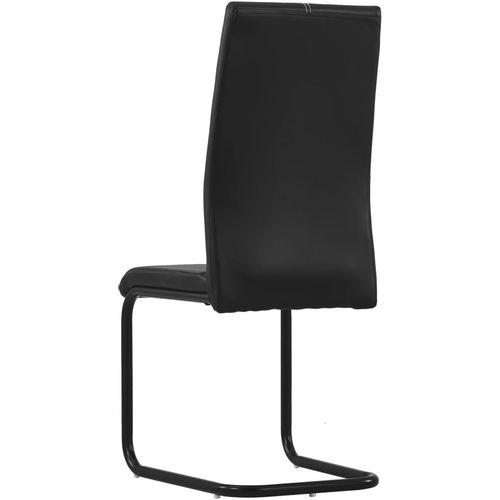 Konzolne blagovaonske stolice od umjetne kože 2 kom crne slika 21