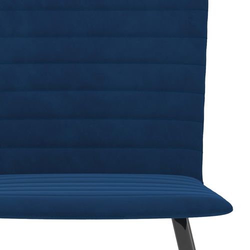 Blagovaonske stolice 6 kom plave baršunaste slika 13