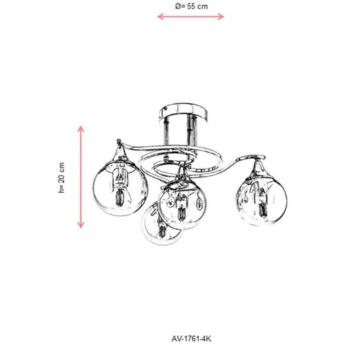 AV-1761-4K Chrome Chandelier slika 3