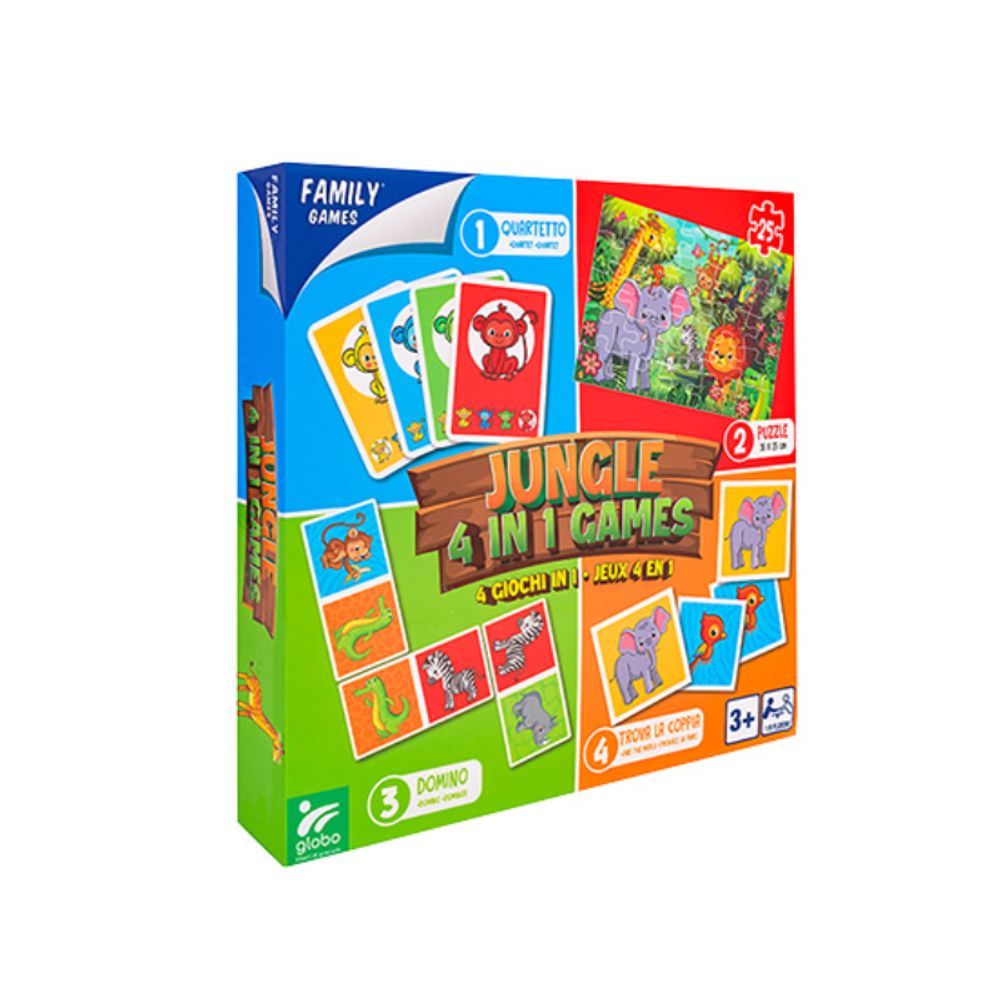 GLOBO FAMILY GAMES Džungla Igra 4u1  slika 1