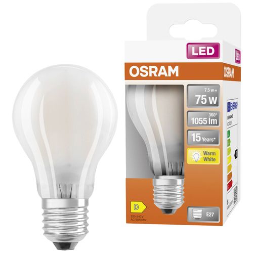 OSRAM 4058075115910 LED Energetska učinkovitost 2021 D (A - G) E27 oblik kruške 7.5 W = 75 W toplo bijela (Ø x D) 60 mm x 105 mm  1 St. slika 6