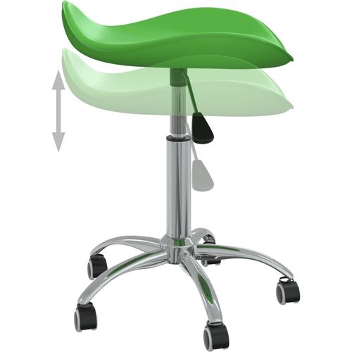 Salonski stolac od umjetne kože zeleni slika 24