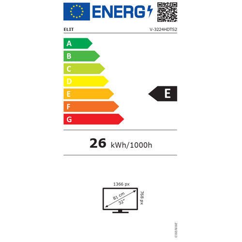 Elit televizor LED V-3224HDTS2, HD Ready, Smart TV slika 2