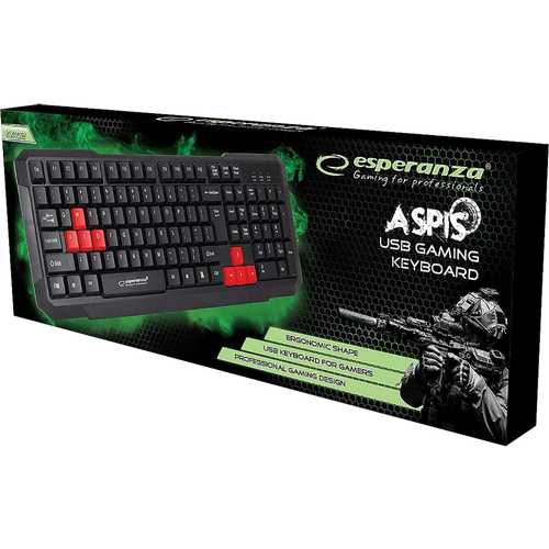 Esperanza Tastatura , gaming, USB, Aspis Red - EGK102R slika 2