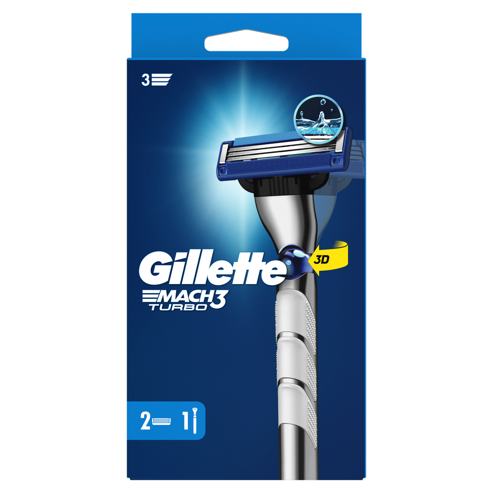 Gillette brijač Mach3 Turbo + 2 patrone slika 1