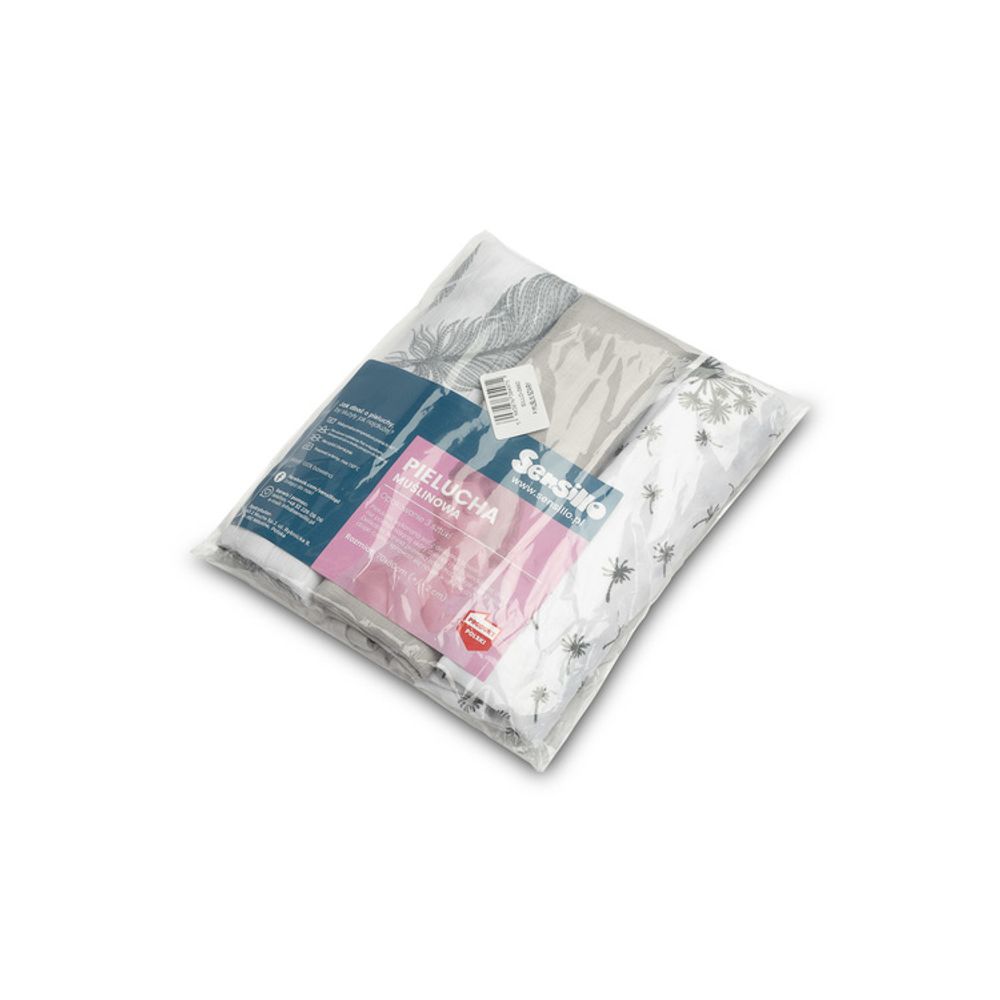 Muslin pelene 3 kom – sivo slika 4