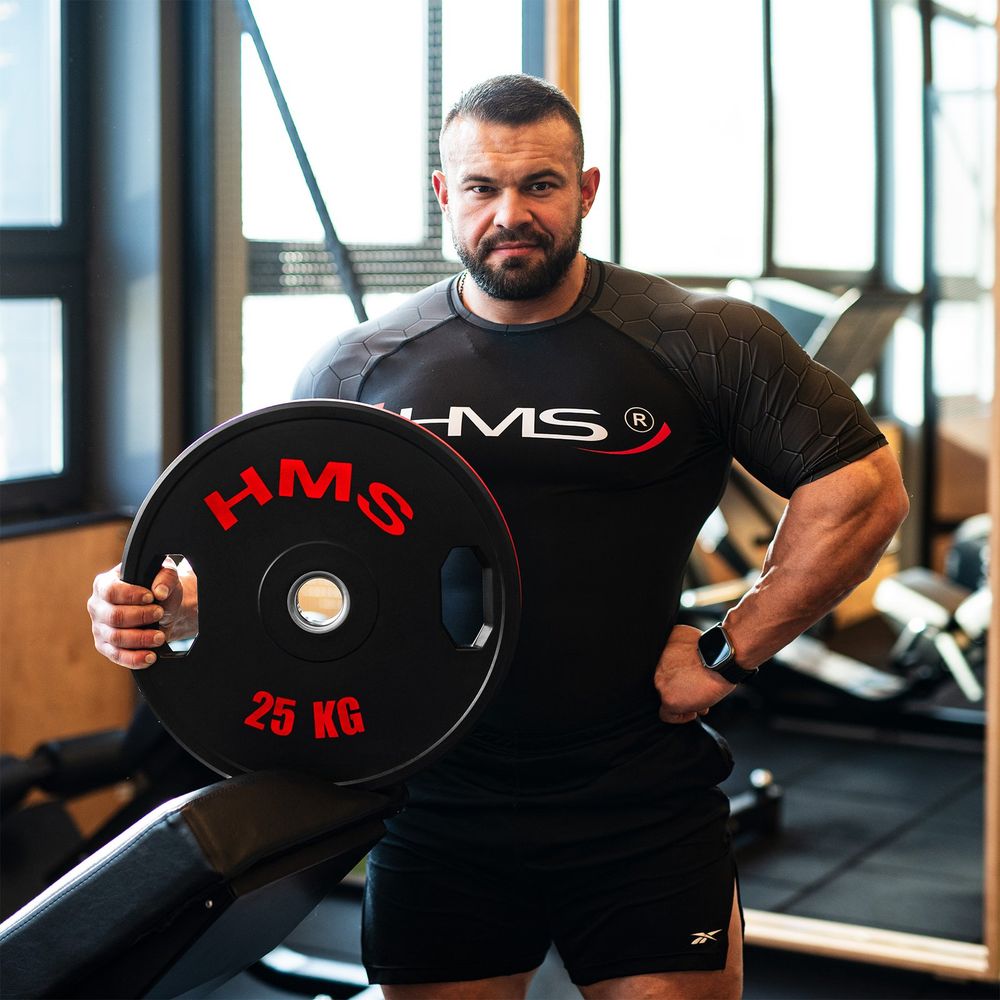 Tog25 gumirani olimpijski ploč 2 x 25 kg hms slika 3