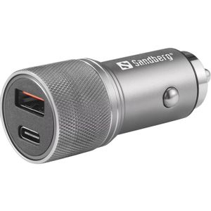 Sandberg auto punjač 1xQC3.0 i 1xUSB-C 48W