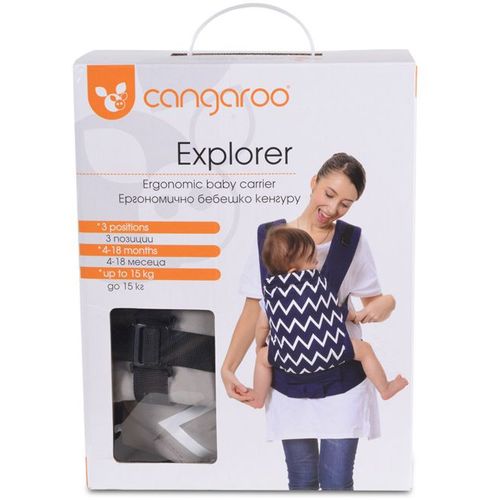 Cangaroo Ergonomska nosiljka Explorer, Crna slika 2