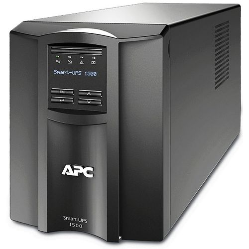 APC SMT1500IC APC Smart-UPS 1500VA, Line Interactive, Sine Wave, Tower, 1500VA/1000W, 230V, AVR, 8x IEC C13, Battery Pack 17Ah (RBC7), SmartConnect Port + SmartSlot, Interface Ports USB and Serial (RJ45), LCD slika 1