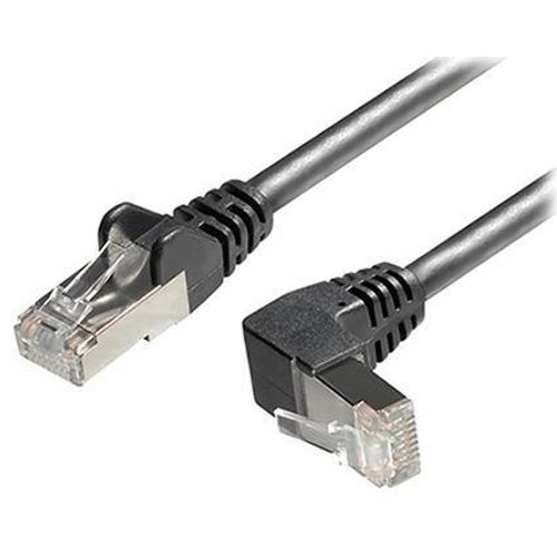 Transmedia Cat6A SFTP Patch Cable, RJ45 plug angled up, 2m slika 1