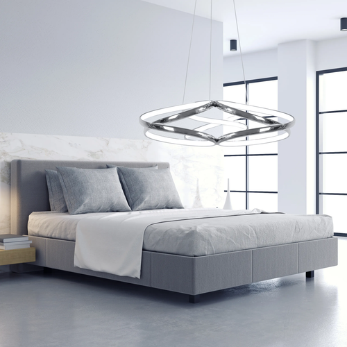 TOOLIGHT Moderna LED stropna svjetiljka + pilot App795-CP ravni krom slika 4