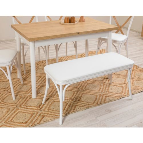 Woody Fashion Set stolova i stolica (6 komada), Bijela boja, OLV-AC-TK4 slika 3