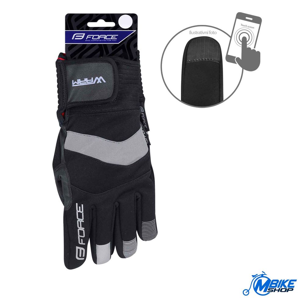 Force Zimske rukavice za biciklizam Black slika 3