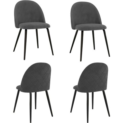 Blagovaonske stolice od tkanine 4 kom sive slika 14