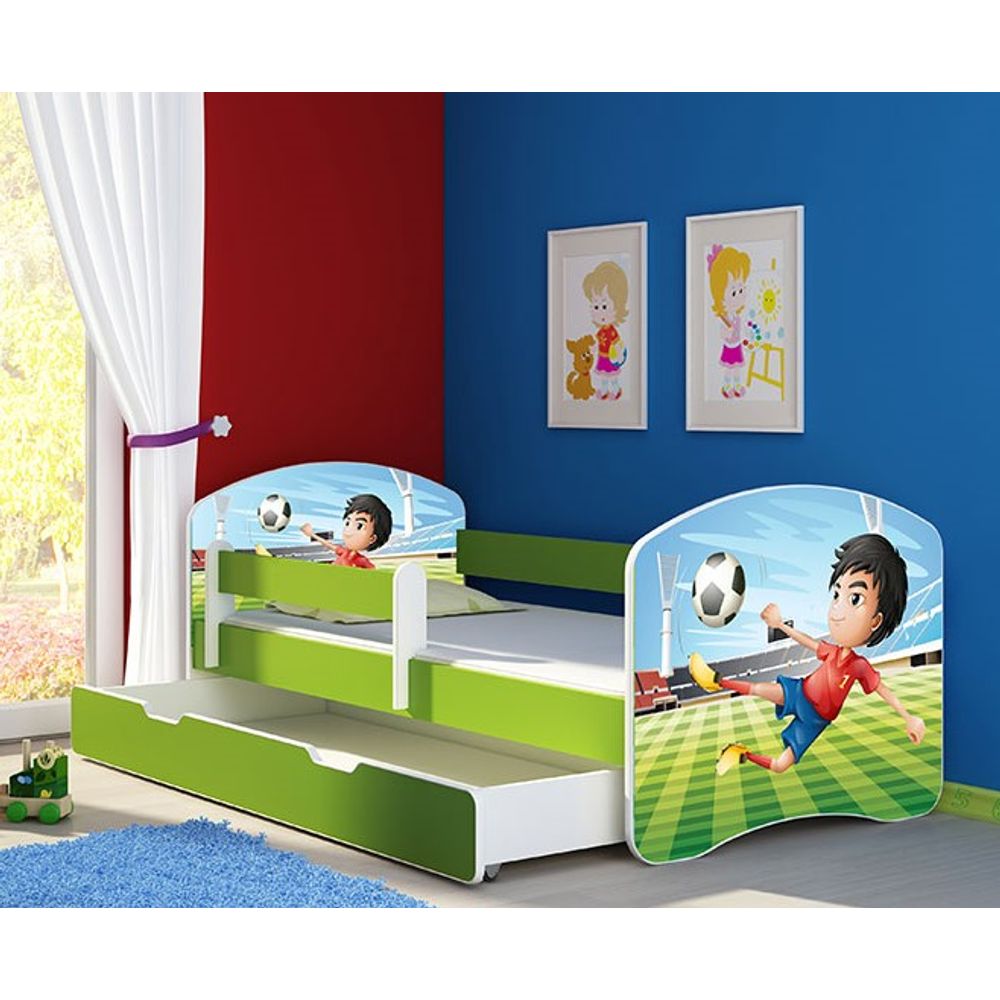 ACMA Dječiji krevet Acma II sa ladicom Green - 180x80cm - Dezen 13 slika 1