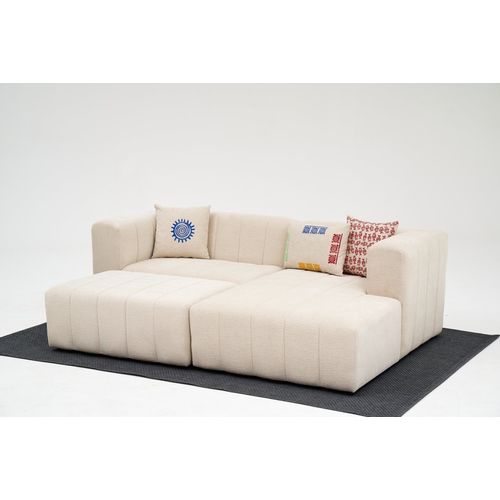 Beyza Mini Right - Krem Ugaona Sofa slika 4