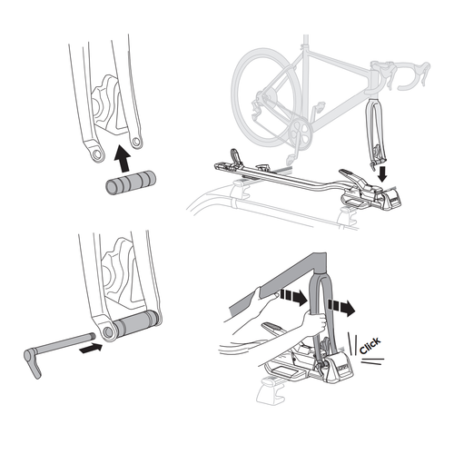 Thule FastRide &amp; TopRide Thru-Axle Adapter 568-1 za bicikle s thru osovinom 20x110 mm slika 3