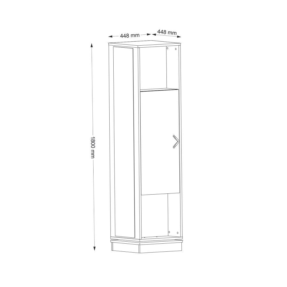 Hall Stand Roll - Ormar za hodnik u boji orah slika 9